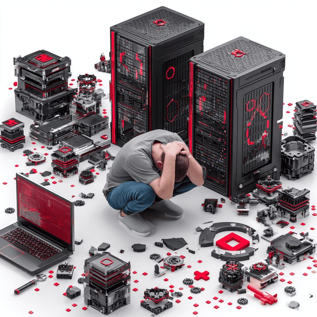 Abstract visual representing digital software ownership, security and potential vendor lock-in.